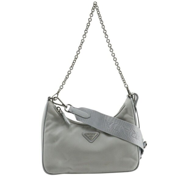 Prada Handbags - PRADA Re-Edition 2005 Shoulder Bag 1BH204 2WAY FIORDALISO gray Nylon Women
